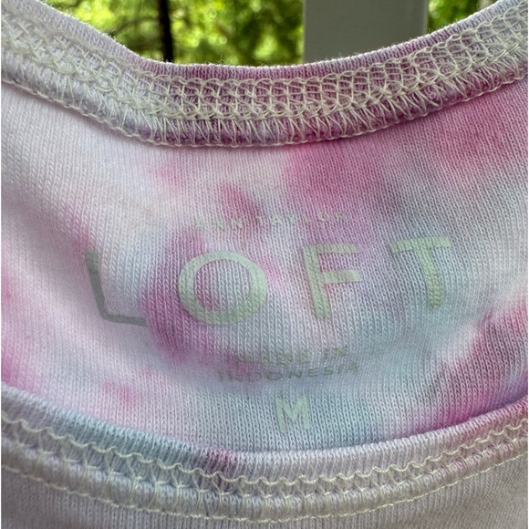 Loft Tie Dye Women's medium tank top purple, teal - Picture 5 of 6